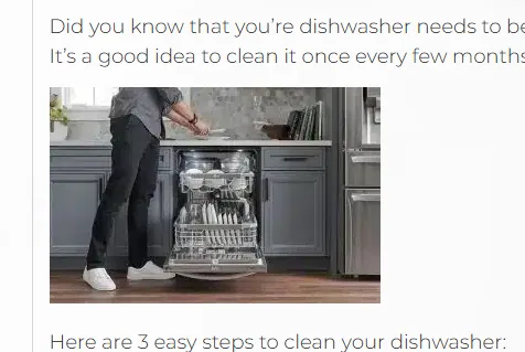 Cleaning your dishwasher
