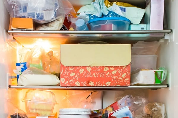 keep food from freezing in the back of the refrigerator
